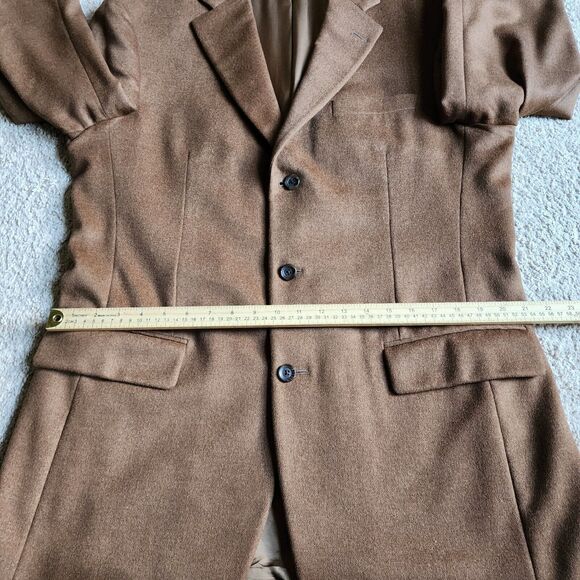 SAMUELSOHN SB Como Sports Coat 42L Long Brown Blazer Wool Silk Cashmere - Picture 10 of 13